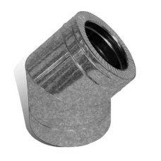 Колено 45° на дымоход 100/160 мм нерж/оц 0,8 мм