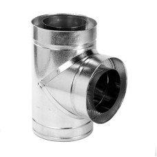 Тройник 87° на дымоход Ø 100/160 мм нерж/оц 0,8 мм