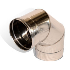 Колено 90° на дымоход Ø 220 нержавеющая сталь 1 мм