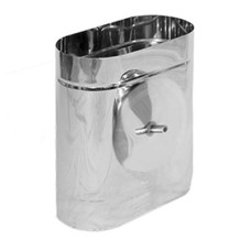 Ревизия овальная на дымоход 120х240 мм. Нержавеющая сталь 0,8 мм.