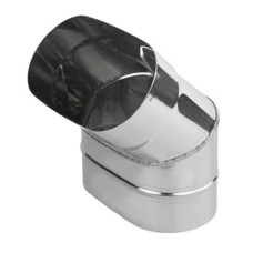 Колено 45° овальное на дымоход 110х220 мм.