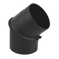 Коліно регульоване Darco 45° на димохід Ø 130 чорна сталь 2 мм