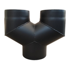 Тройник-штаны 120° Darco Ø 200-мм черная сталь 2 мм