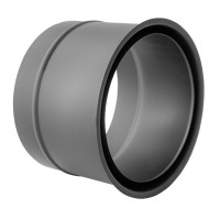 Компенсационный переходник двухстенный Darco WD Ø 200 черная сталь 0,8 мм