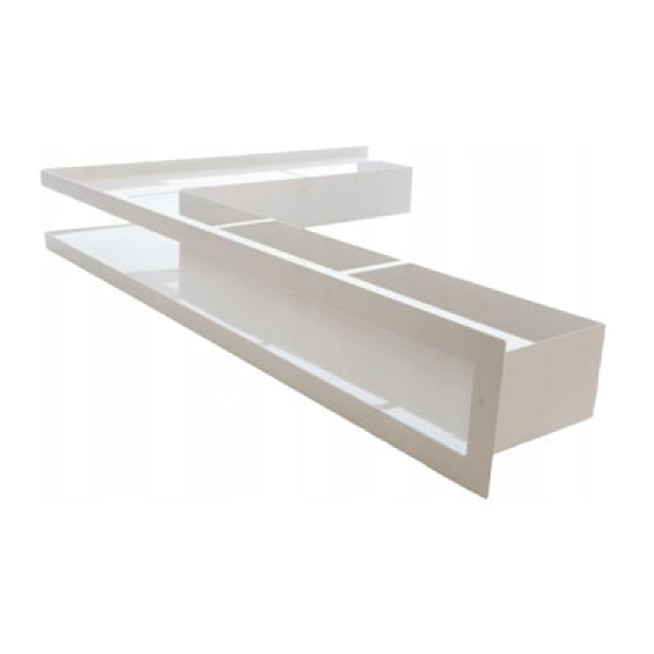 Вентиляционная решетка левая угловая Darco KRVO-L, 700х500/100 мм, белая