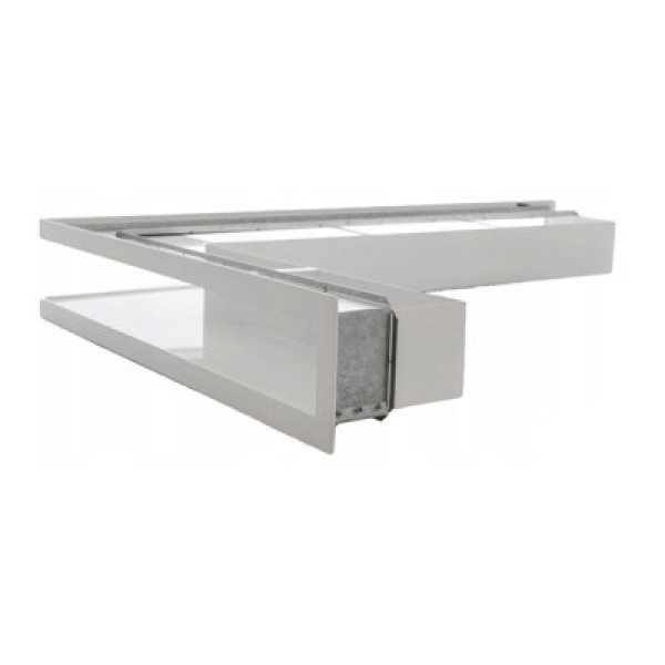 Вентиляционная решетка левая угловая с рамкой Darco KRVO-L/R, 700х500/100 мм, белая