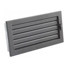 Вентиляционная решетка с подвижными жалюзи Darco KRVZ, 325х170 мм, черная