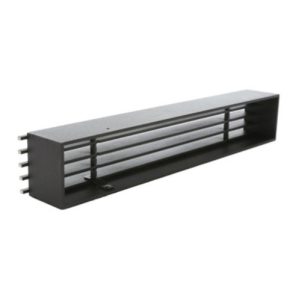 Вентиляційна решітка DARCO LOFT 350x60 мм, чорна+хром