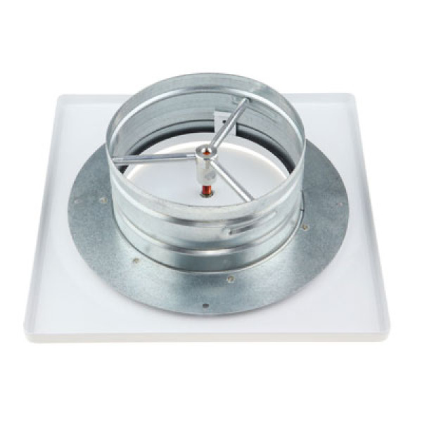 Анемостат Darco ASKV круглий з квадратною основою, Ø 125 (білий)