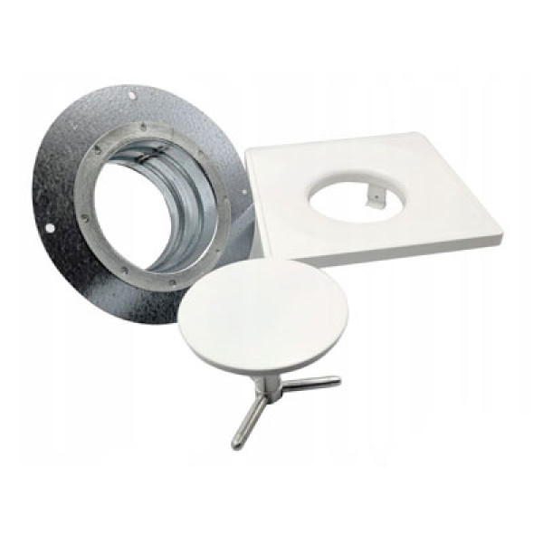 Анемостат Darco ASKV круглий з квадратною основою, Ø 125 (білий)