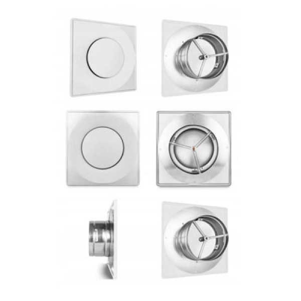 Анемостат Darco ASKV круглий з квадратною основою, Ø 125 (білий)