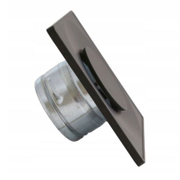 Анемостат Darco ASKV круглий з квадратною основою, Ø 150 (чорний)