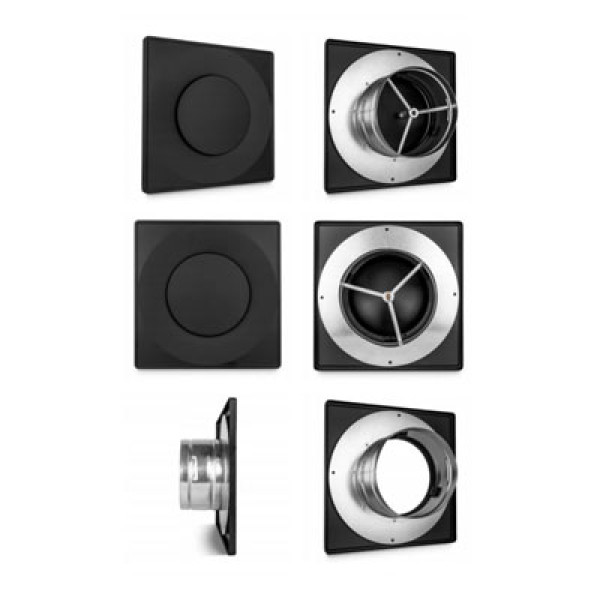 Анемостат Darco ASKV круглий з квадратною основою, Ø 150 (чорний)