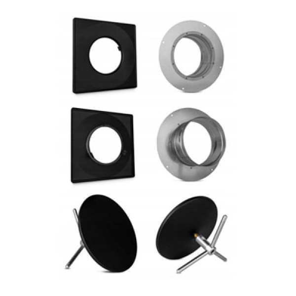 Анемостат Darco ASKV круглий з квадратною основою, Ø 150 (чорний)