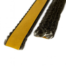 Огнеупорный шнур KramoTop для дверцы камина, печи, котла, 18х3 мм, с клейкой лентой