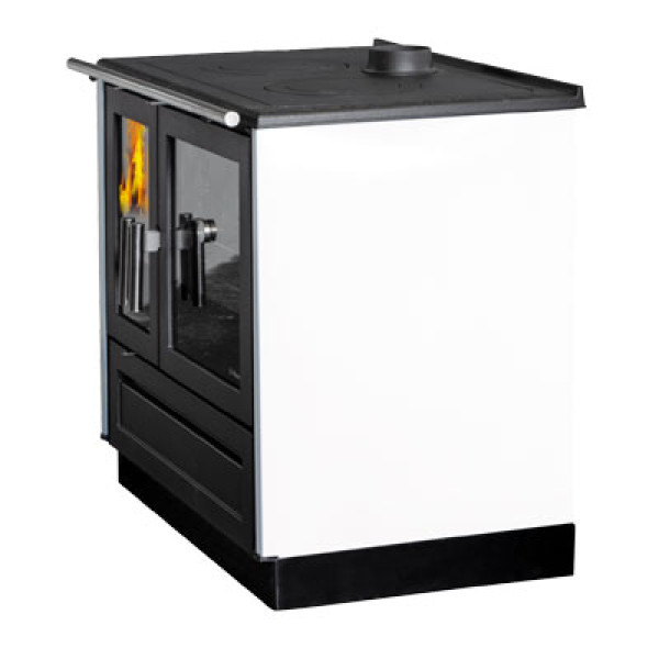 Піч з варильною поверхнею і духовкою Plamen 910 Glas, 9 кВт, біла