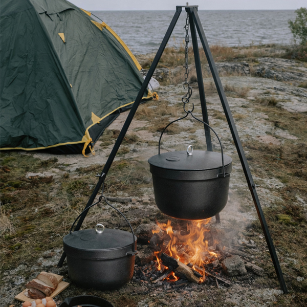 Чугунный котел Plamen 10 л, с крышкой