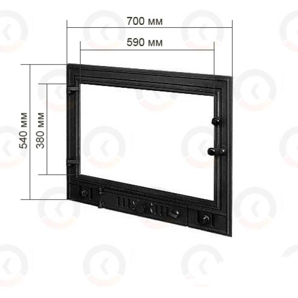 Дверцята для каміна Kawmet W3