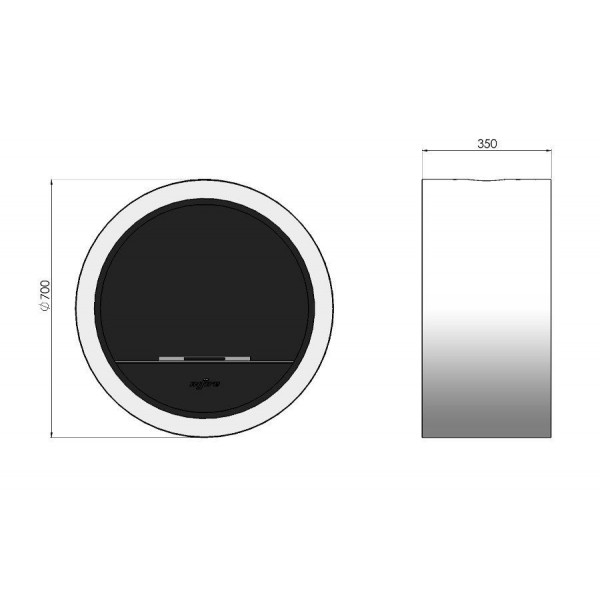 Біокамін INFIRE INCYRCLE WHITE