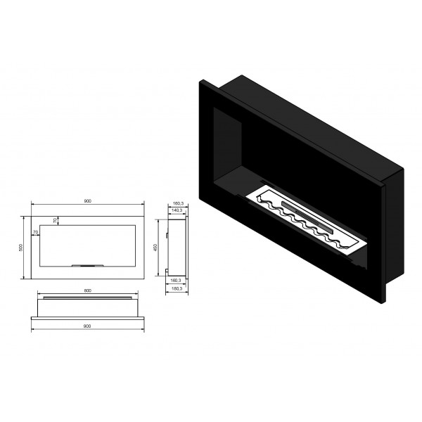 Біокамін INFIRE INSIDE 900 WHITE