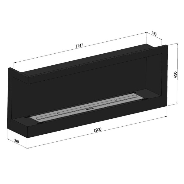 Біокамін SIMPLE FIRE CORNER 1200 L