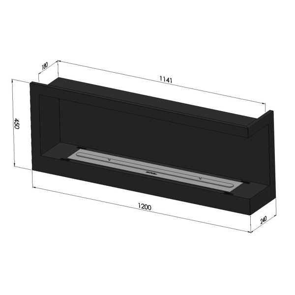 Біокамін SIMPLE FIRE CORNER 1200 R
