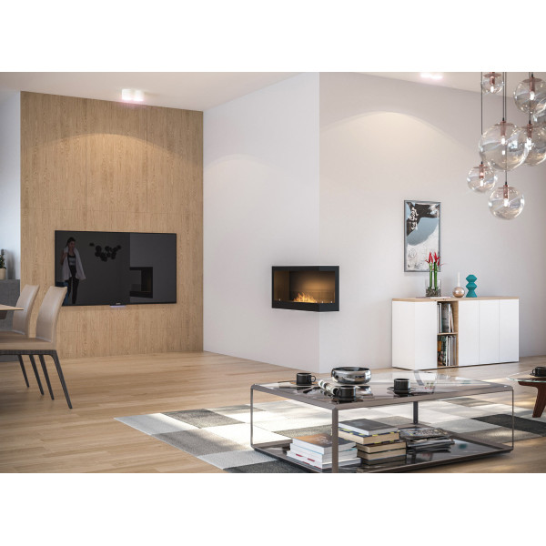 Біокамін SIMPLE FIRE CORNER 900 R зі склом