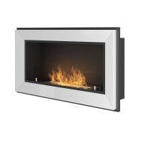 Биокамин SIMPLE FIRE FRAME 900 белый со стеклом