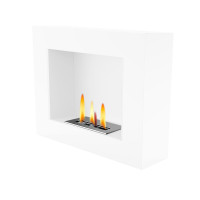 Біокамін Uniflam 50x40 білий, подвійна вставка  BIO2-50x40-BOX-B