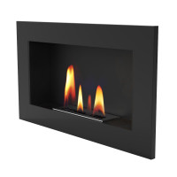 Біокамін Uniflam 70x40 чорний матовий , подвійна вставка BIO2-70x40-CZ