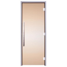 Стеклянная дверь для сауны Greus Exclusive  бронза 80х200 