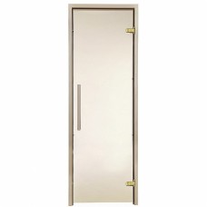 Стеклянная дверь для хаммама Greus Premium  бронза 70х200 алюминий