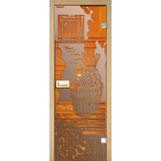 Дверь стеклянная Липа Парилка  Украина 90х190 (204619)