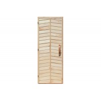 Дверь деревянная  для бани "Елочка " Ольха Украина 80х210 (203294) 