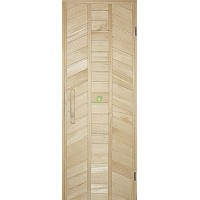 Дверь деревянная  для бани "Трапеция" Липа Украина 80х210 (202265)