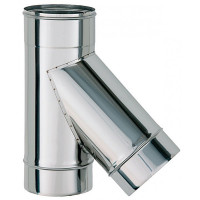 Трійник 45° для димоходу з нерж. сталі