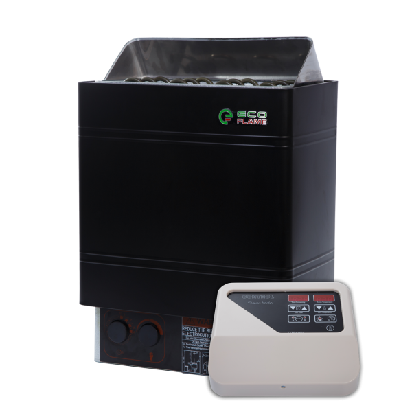 Электрокаменка для сауны и бани EcoFlame AMC D 4,5 кВт + пульт CON