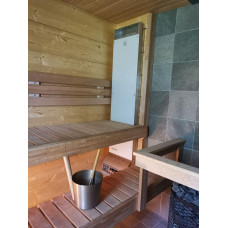 Климат-контроль для бани и сауны SAUNUM Base белое стекло + белый пульт