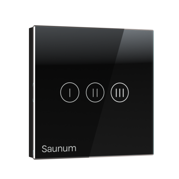 Климат-контроль для бани и сауны SAUNUM Base S сталь + черный пульт