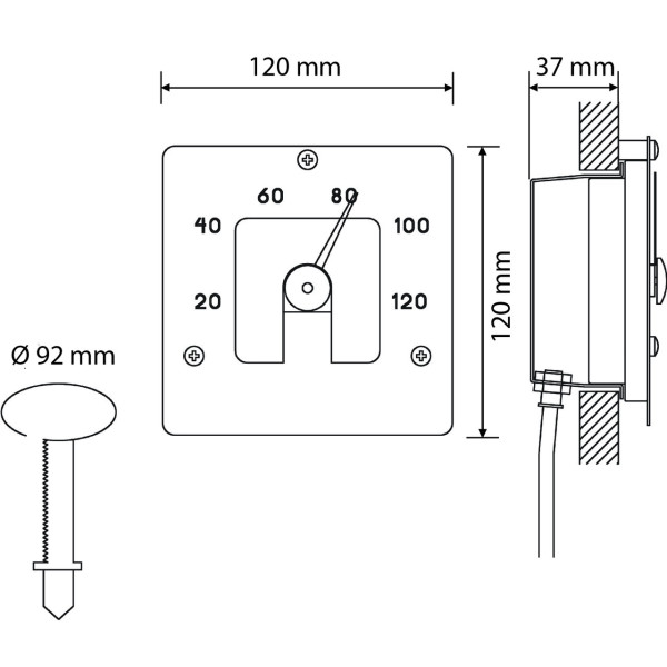 Термометр Cariitti SQ для лазні та сауни