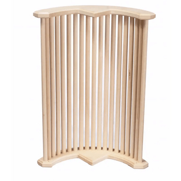 Загородка светильника угловая "Лира" липа для бани и сауны