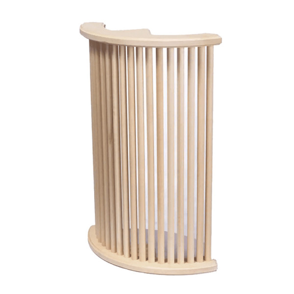 Загородка светильника угловая "Лира" липа для бани и сауны