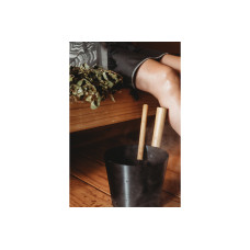 Комплект шайка+черпак Rento, черный