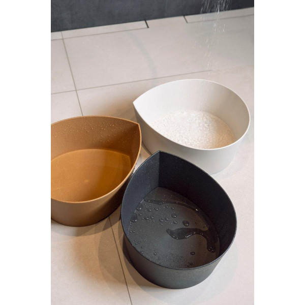 Комплект запарник + шайка + чорниця Rento біокомпозит, чорний