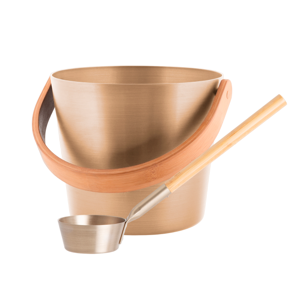 Комплект ведро 5 Л + черпак Rento, шампань