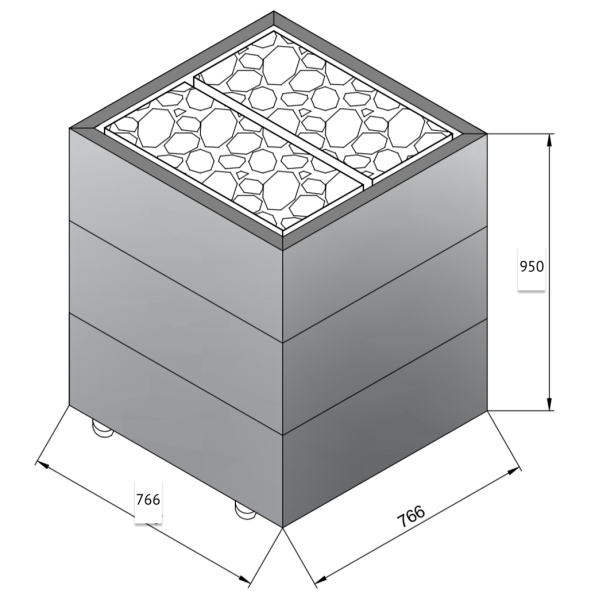 Електрокам'янка для лазні та сауни Tulikivi XL Quatro TBH 27.2 кВт