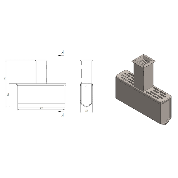 Бак випарювач для електрокам'янки 1 л
