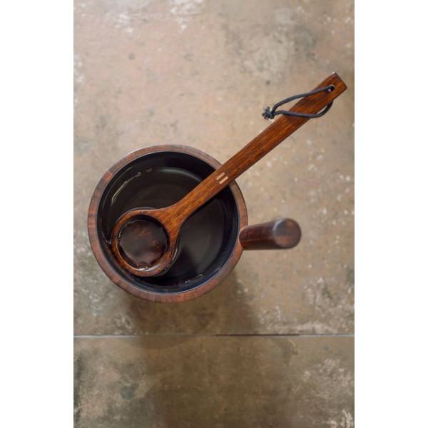 Шайка Rento бамбук 5 л, темная