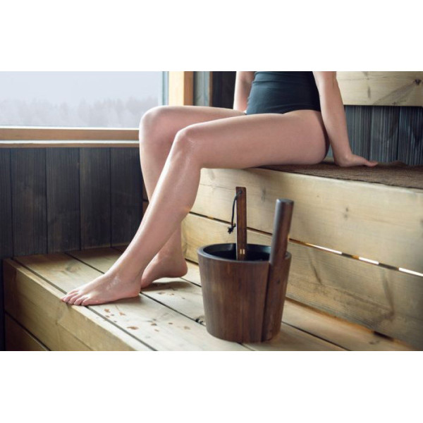 Шайка Rento бамбук 5 л, темная