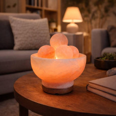 Соляная лампа Чаша 5 сфер из гималайской соли